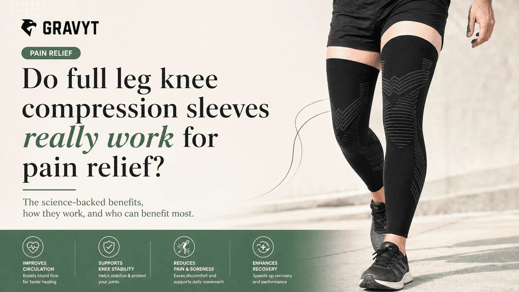 Do full leg knee compression sleeves really work for pain relief? Image